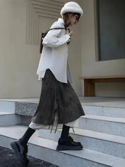 Fairy Grunge – Midirock mit Schnürung