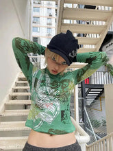 Oberteil mit Feen-Grunge-Print