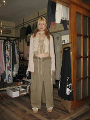 Fairy Grunge – Kurzer Cardigan mit Rüschen