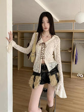 Fairy Grunge Transparentes Spitzentop