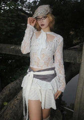 Fairycore – Spitzentop mit Cut-Outs