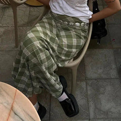 Falda larga a cuadros Fairycore