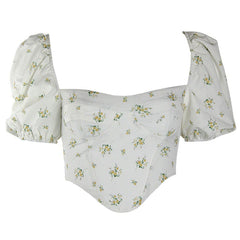 Korsett-Top mit Blumenmuster