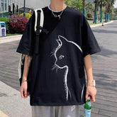 Katzen-T-Shirt mit Aufdruck vorne