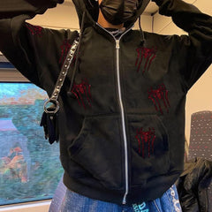 Spiderman-Hoodie mit durchgehendem Reißverschluss