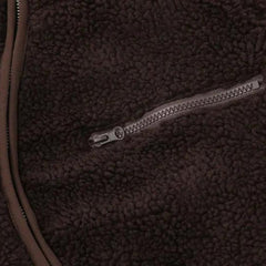 Teddy-Hoodie mit Trichterhals und Reißverschluss