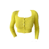 Fuzzy Cropped Cardigan