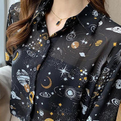 Galaxy Chiffon-Shirt