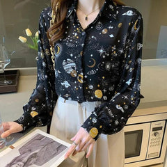 Galaxy Chiffon-Shirt