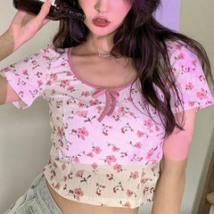 Geripptes Top „Garden Party“