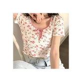 Geripptes Top „Garden Party“