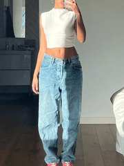 Lässiges, kurzes Tanktop mit gerafftem Bauchnabel