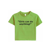 Mädchen können alles tun Crop T-Shirt
