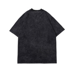 Gorgon Acid Washed Baumwoll-T-Shirt mit Grafikdruck