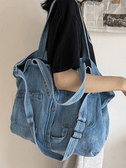 Bolso tote grande de mezclilla vintage