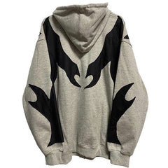 Grauer Skelett-Hoodie