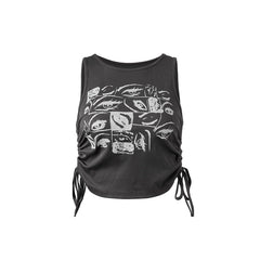 Oberteil mit Grunge-Ästhetik-Augen-Print