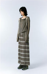 Grunge Asymmetrisches Langarm-Spitzentop