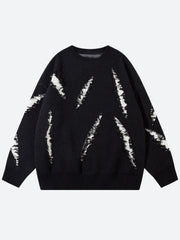 Grunge Claw Distressed Strickpullover