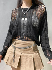 Grunge Distressed Strickpullover