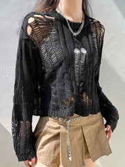 Grunge Distressed Strickpullover