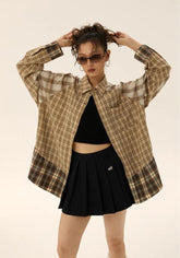 Grunge-Karohemd mit mehreren Mustern