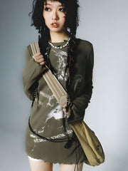 Grunge-Top mit Seilgürtel