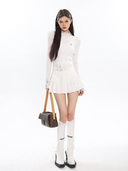 Grunge Rollkragenpullover im Used-Look