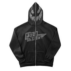 Sudadera con capucha con diamantes de imitación Y2K