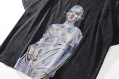 Hajime Sorayama Oversize-T-Shirt aus Baumwolle