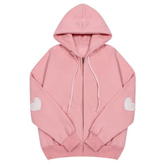 Heart Elbow Patch Hoodie