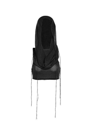 Kurzes Tanktop mit Kapuze und Häkelstrick