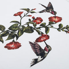 Sudadera con capucha y cremallera de colibrí vintage