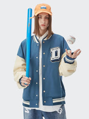 Baseball-College-Jacke mit Aufschrift „I Don't Give Damn“