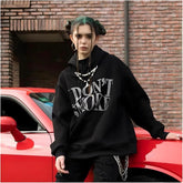 Kapuzenpullover mit Strass-Print „I Don't Smoke“