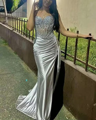 Spaghetti Strap Mermaid Fishtail Evening Dresses