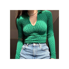 Indie-Ästhetik-Top mit Reißverschluss