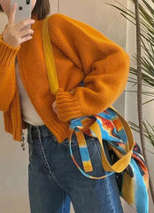 Indie-Strickjacke mit Reißverschluss