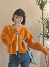 Indie-Strickjacke mit Reißverschluss