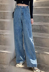 High waist loose boyfriend jeans