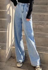 High waist loose boyfriend jeans