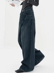 Classic Straight Leg Denim Boyfriend Jeans