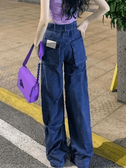 Ripped boyfriend jeans with tie belt