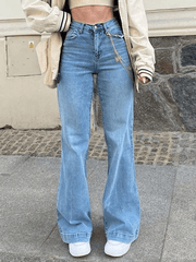 Boyfriendjeans mit mittelhohem Bund und verwaschener Passform
