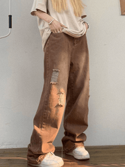 Vintage wash boyfriend jeans