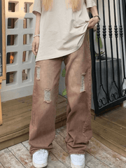 Vintage wash boyfriend jeans