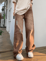 Vintage wash boyfriend jeans