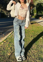 Splice mid-rise cargo jeans