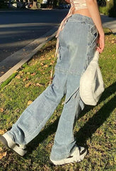 Splice mid-rise cargo jeans