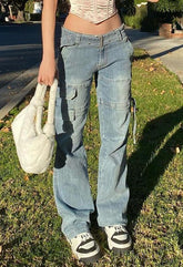 Splice mid-rise cargo jeans